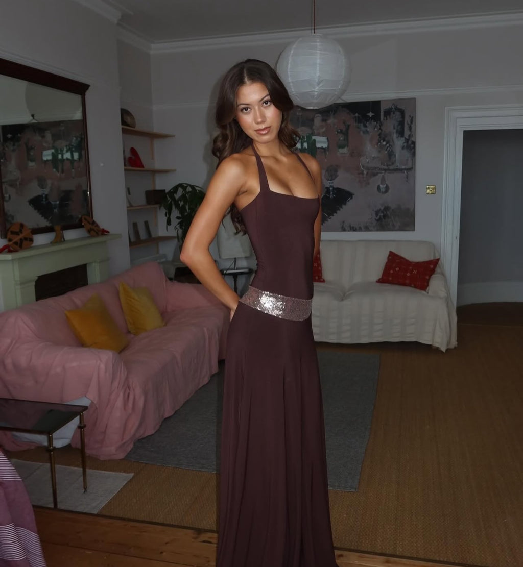 Toscana Maxi Dress – Espresso