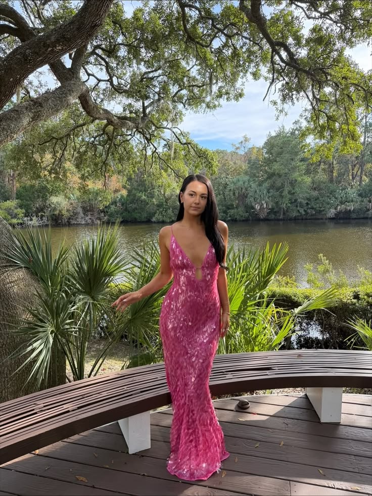 Sapphire Sequin Dress – Fuchsia | MISHA