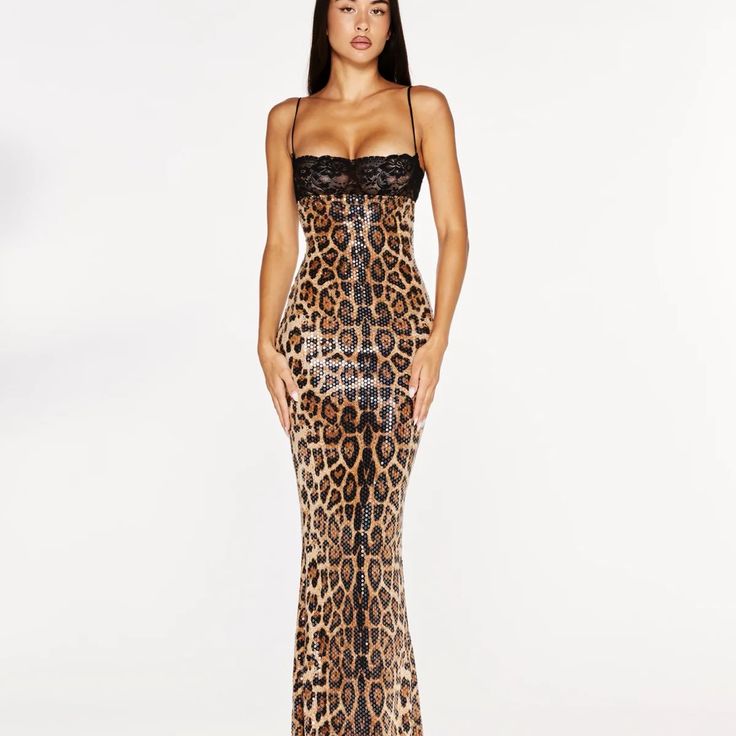 Chui Leopard Lace Maxi Dress