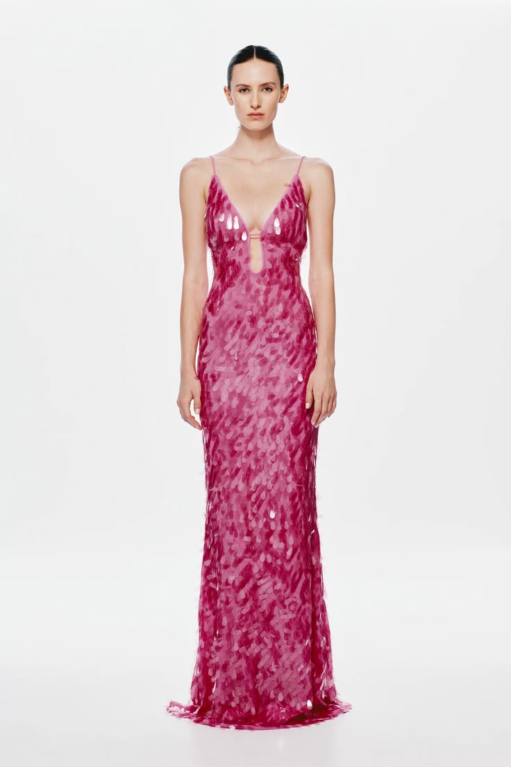 Sapphire Sequin Dress – Fuchsia | MISHA