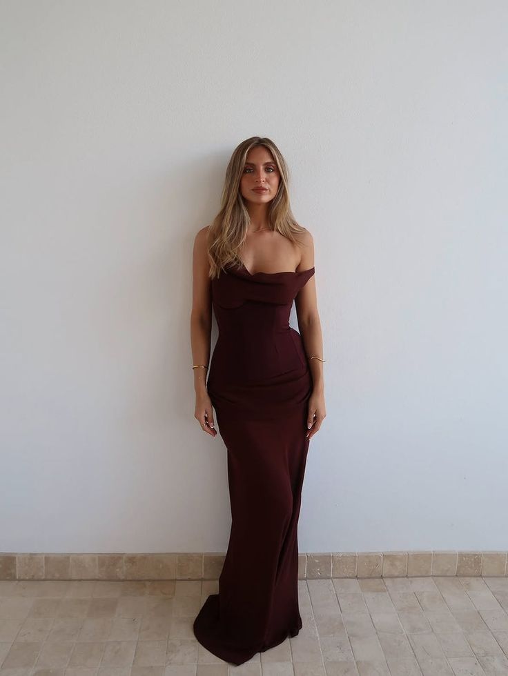 Natalie Rolt Cadence Gown in Espresso