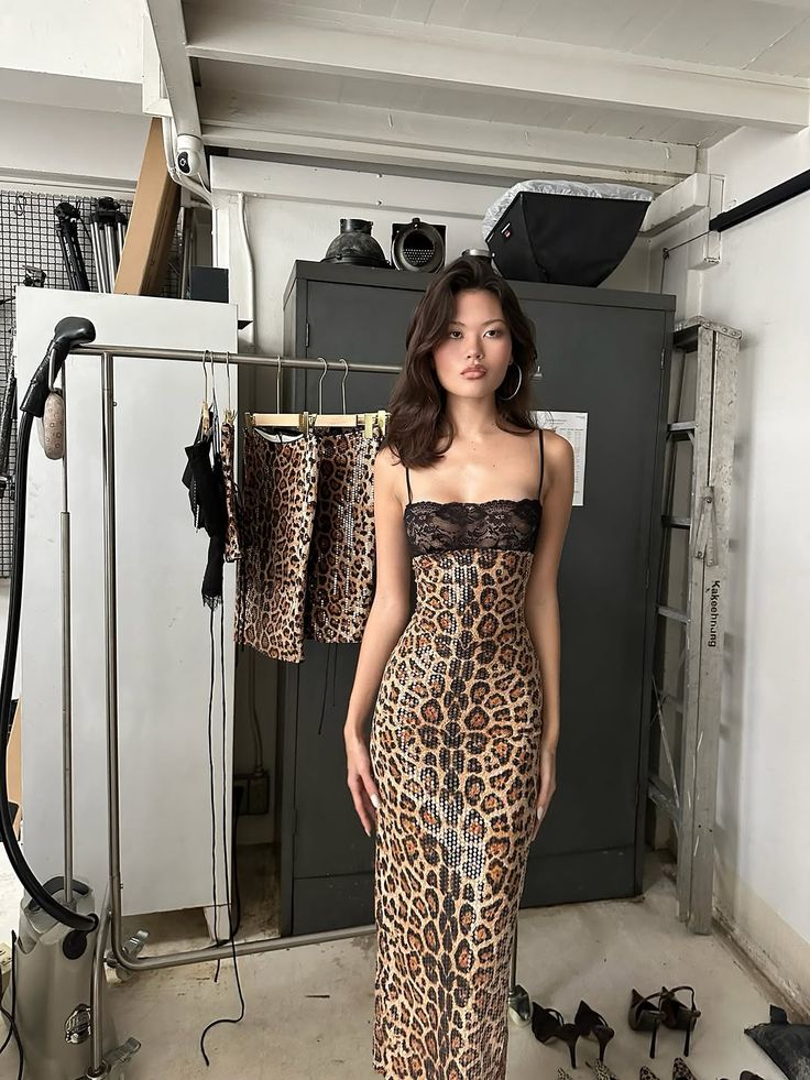 Chui Leopard Lace Maxi Dress